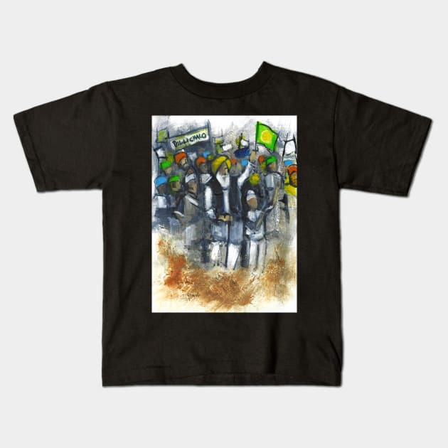 Farmers for Justice Kids T-Shirt by sukhpalgrewal